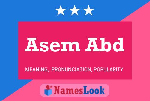 Asem Abd Name Poster