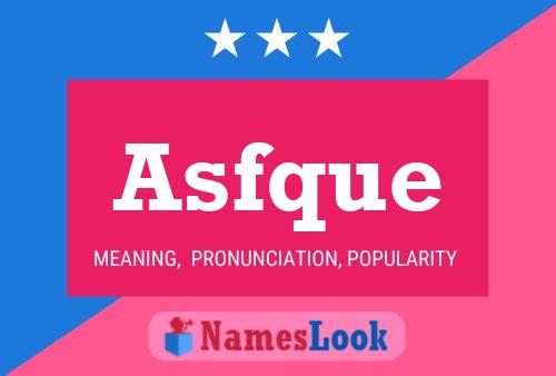 Asfque Name Poster