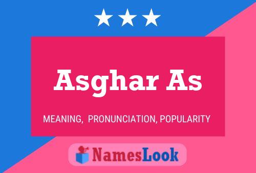 Asghar As Name Poster