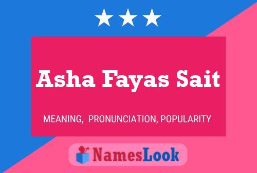 Asha Fayas Sait Name Poster