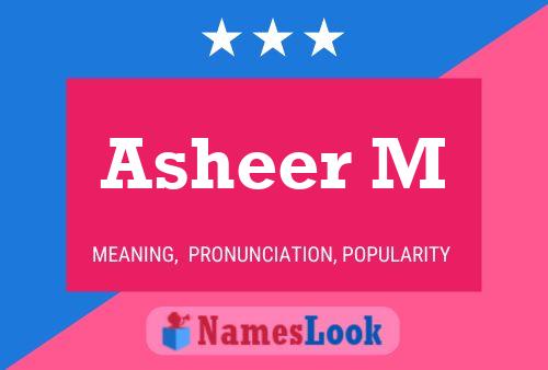 Asheer M Name Poster