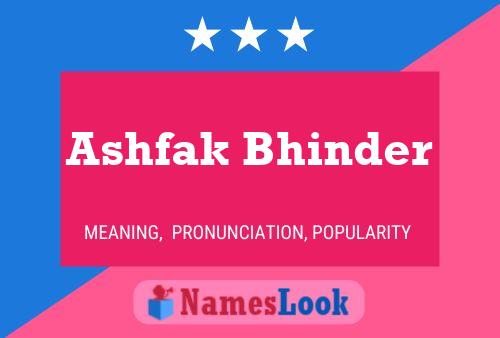 Ashfak Bhinder Name Poster