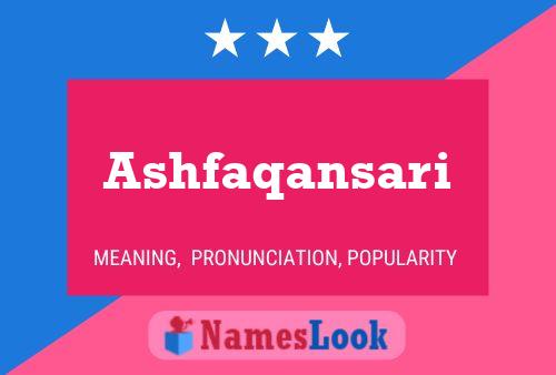 Ashfaqansari Name Poster