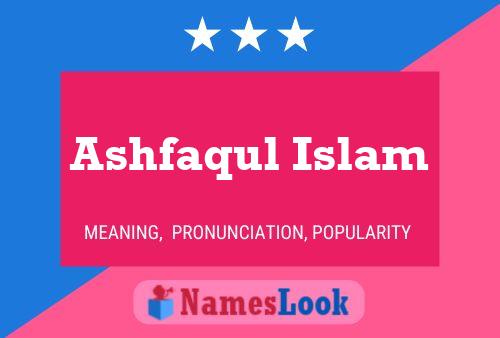 Ashfaqul Islam Name Poster