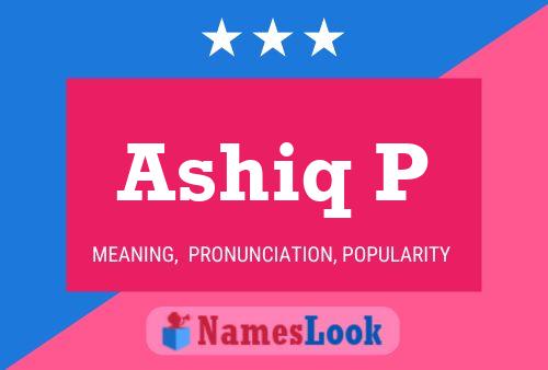 Ashiq P Name Poster