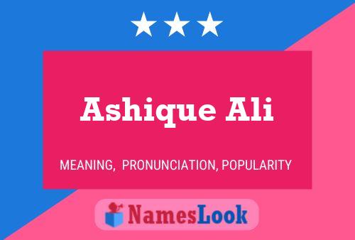 Ashique Ali Name Poster