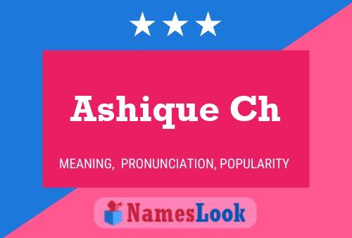 Ashique Ch Name Poster