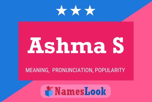 Ashma S Name Poster