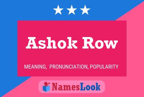 Ashok Row Name Poster