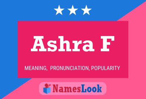 Ashra F Name Poster