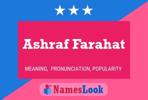 Ashraf Farahat Name Poster