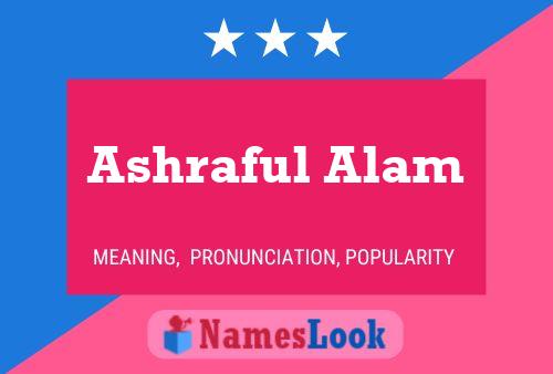 Ashraful Alam Name Poster