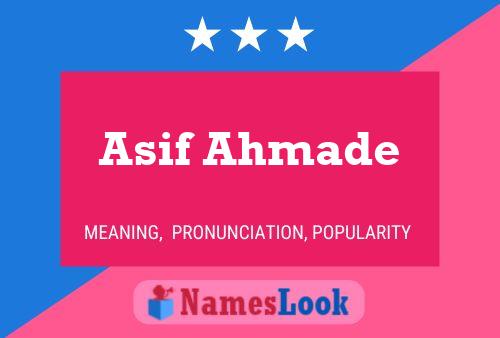 Asif Ahmade Name Poster