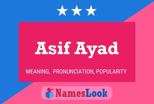 Asif Ayad Name Poster