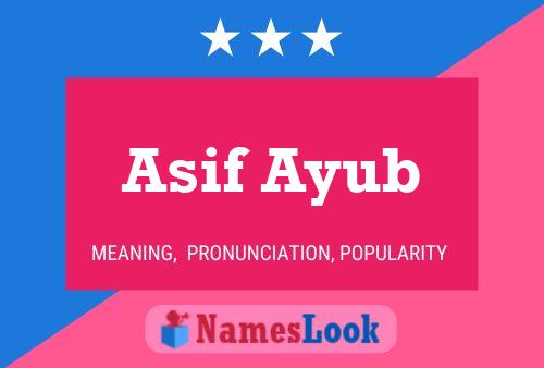 Asif Ayub Name Poster