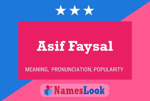 Asif Faysal Name Poster