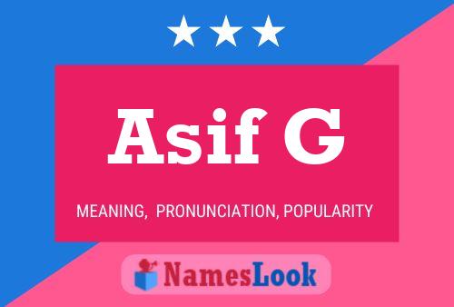 Asif G Name Poster