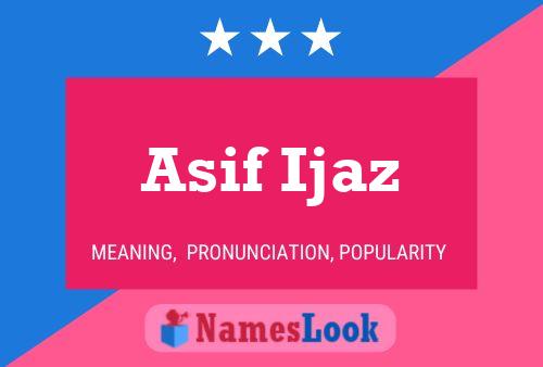 Asif Ijaz Name Poster