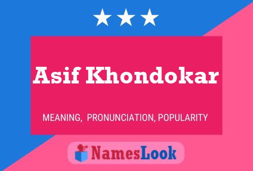 Asif Khondokar Name Poster