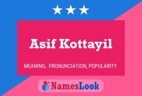 Asif Kottayil Name Poster