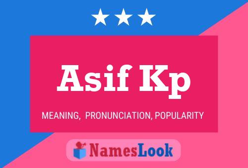 Asif Kp Name Poster