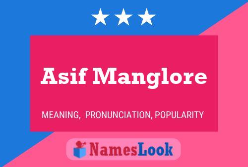 Asif Manglore Name Poster