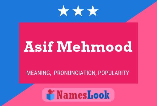 Asif Mehmood Name Poster