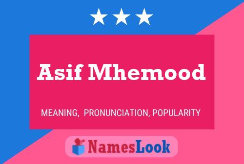 Asif Mhemood Name Poster