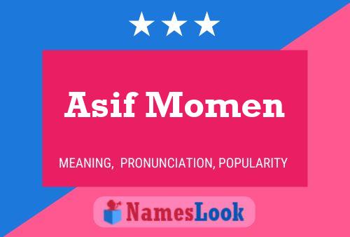 Asif Momen Name Poster