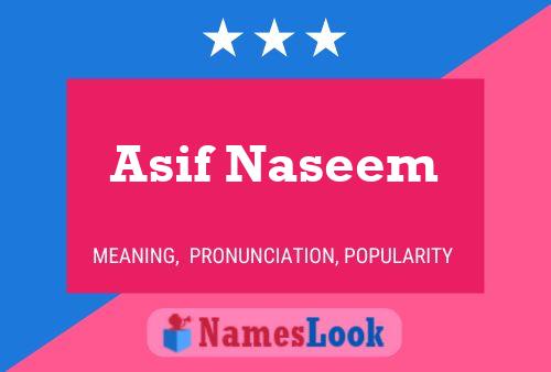 Asif Naseem Name Poster