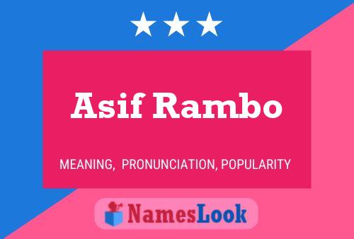 Asif Rambo Name Poster