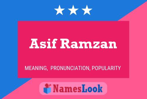 Asif Ramzan Name Poster