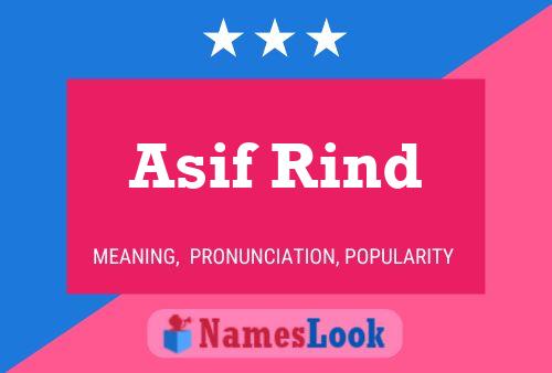 Asif Rind Name Poster