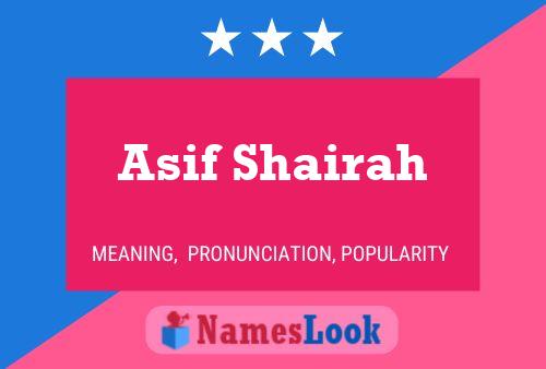 Asif Shairah Name Poster