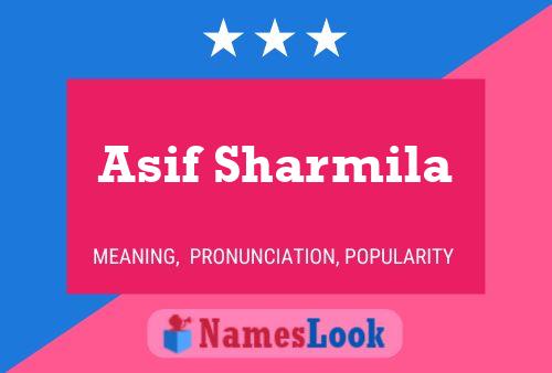 Asif Sharmila Name Poster