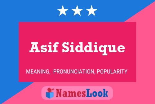 Asif Siddique Name Poster