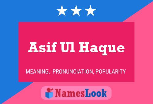 Asif Ul Haque Name Poster