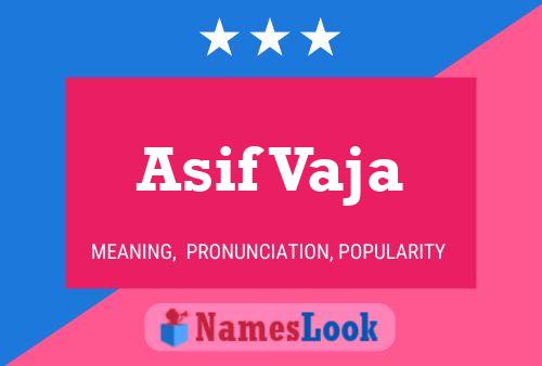 Asif Vaja Name Poster