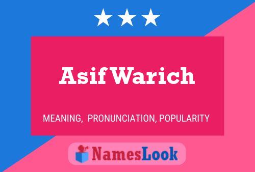 Asif Warich Name Poster