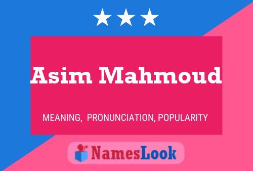 Asim Mahmoud Name Poster