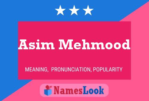 Asim Mehmood Name Poster