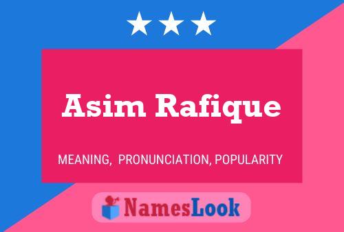 Asim Rafique Name Poster