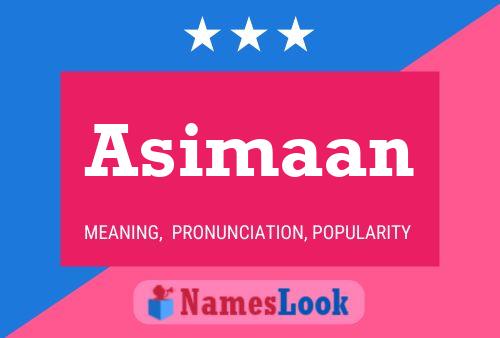 Asimaan Name Poster