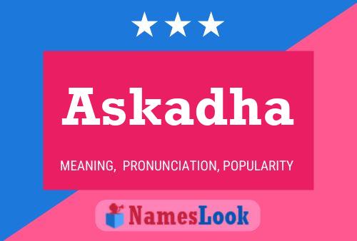 Askadha Name Poster