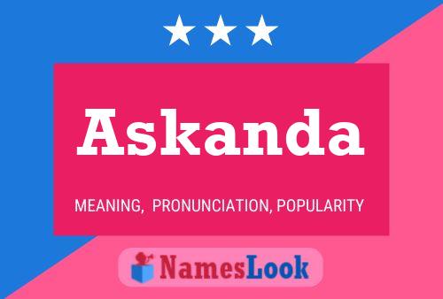 Askanda Name Poster