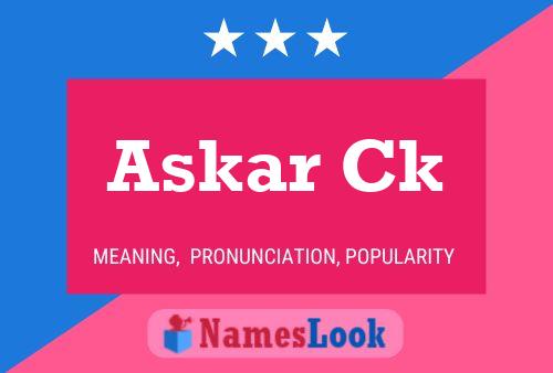 Askar Ck Name Poster