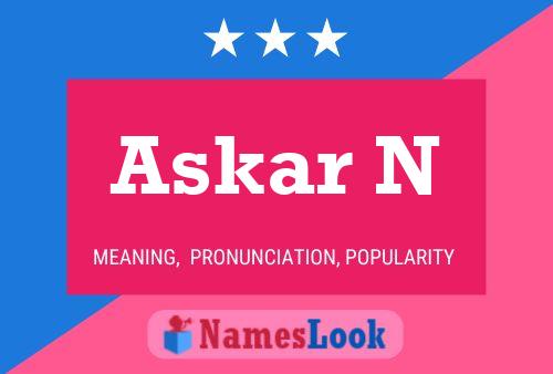 Askar N Name Poster