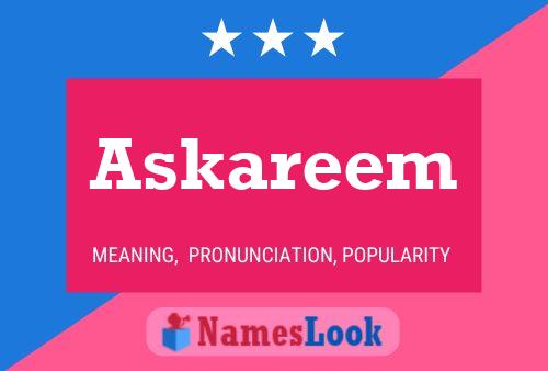 Askareem Name Poster