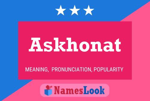 Askhonat Name Poster