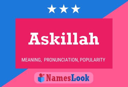 Askillah Name Poster